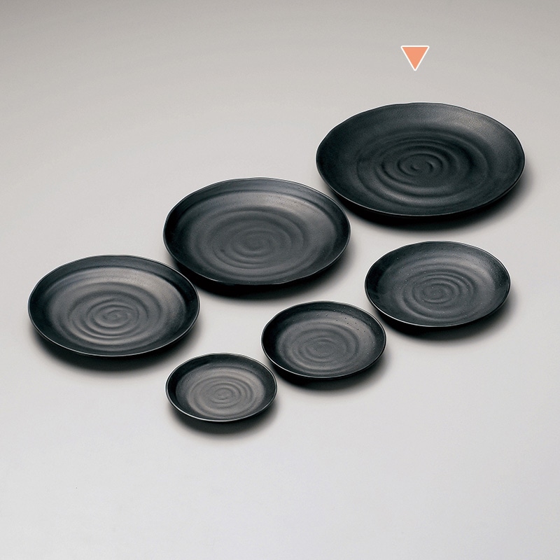 マイン メラミン食器 丸皿 黒 φ28 M11-185 5枚/束(ご注文単位1束)【直送品】