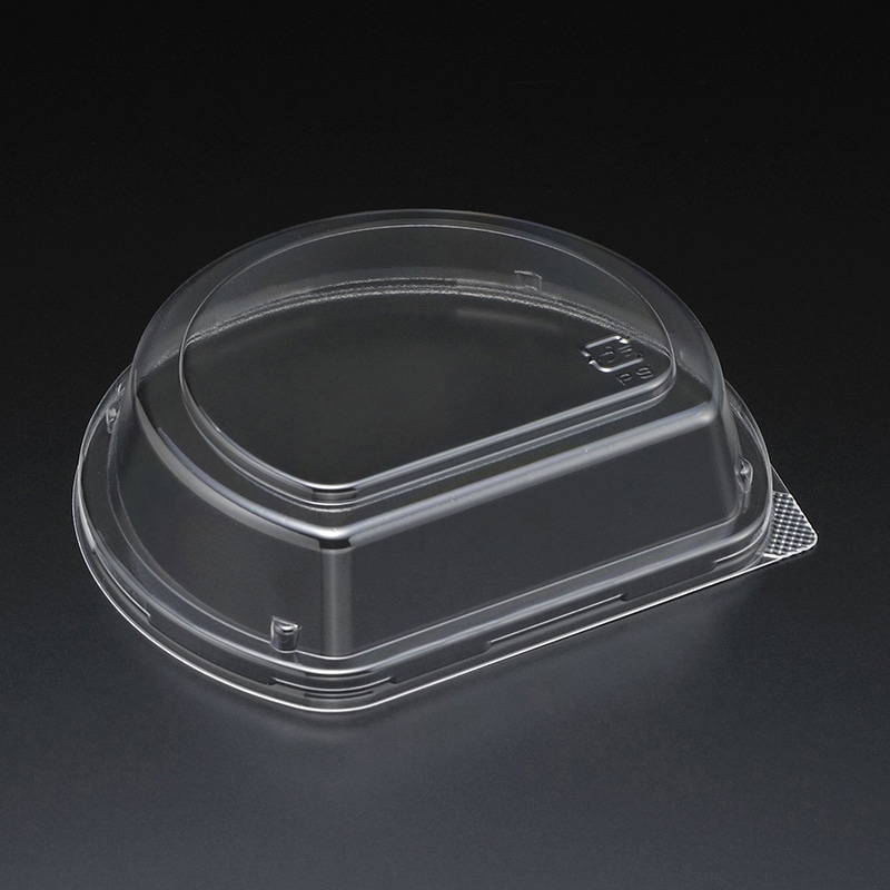 スミ 食品容器 エスコン 蓋 F半月 透明 100個/袋(ご注文単位20袋)【直送品】