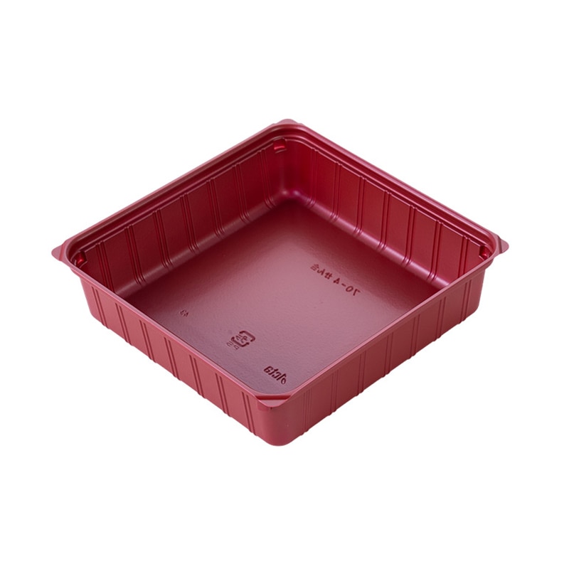 アクタ 弁当容器 ワン折重 カップ容器 かん合 70-4 赤 100枚/袋(ご注文単位10袋)【直送品】