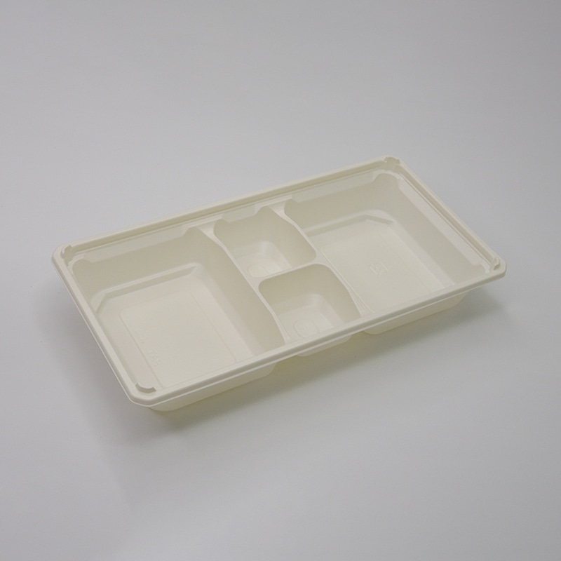 アクタ 弁当容器 ワン折 底 77×40L CR 50枚/束(ご注文単位8束)【直送品】