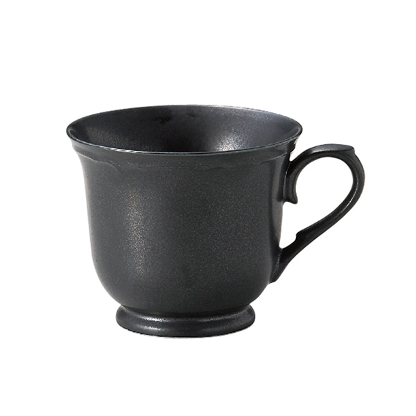 ミヤザキ食器 エムスタイル 梨花 カップ ブラック RN0104BK 1個(ご注文単位6個)【直送品】