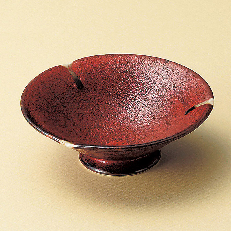 山万 10908-170 紅柚子4.3高台小鉢  1個（ご注文単位1個）【直送品】