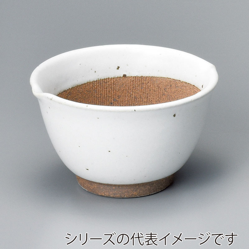 山万 35714-310 ワラ白麦とろ鉢(中) 1個（ご注文単位1個）【直送品】