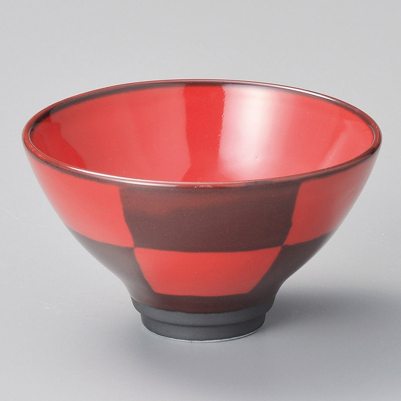 山万 39707-250 セレン赤市松反深口4.0小丼 1個（ご注文単位1個）【直送品】