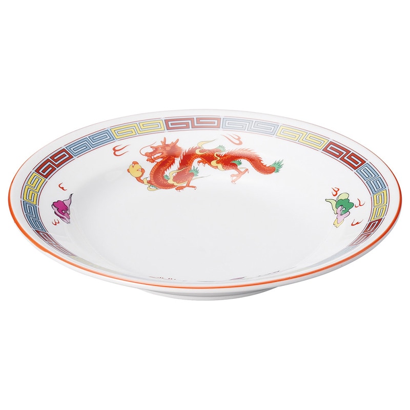 山万 68411-030 三色雷紋 玉渕8吋スープ 1個（ご注文単位1個）【直送品】