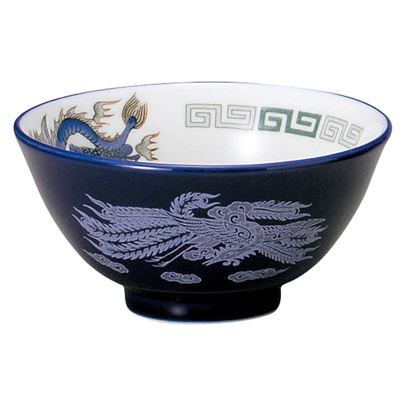 山万 69005-100 ルリ白竜 汁碗 1個（ご注文単位1個）【直送品】