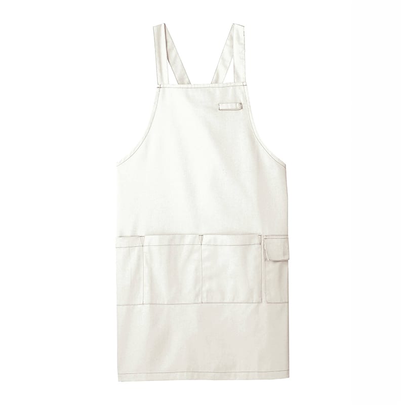 カーシーカシマ エプロン 男女共用 M オフホワイト CAE005 1枚（ご注文単位1枚）【直送品】