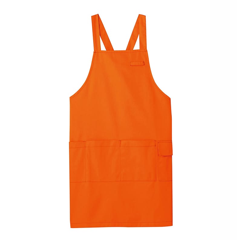 カーシーカシマ エプロン 男女共用 M オレンジ CAE005 1枚（ご注文単位1枚）【直送品】