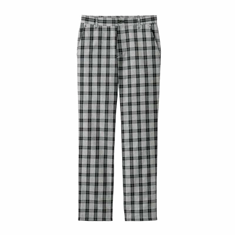 カーシーカシマ パンツ 男女共用 L ネイビーチェック CAM133 1枚（ご注文単位1枚）【直送品】