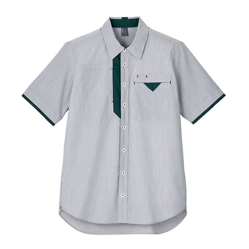 カーシーカシマ ストレッチ半袖シャツ 男女共用 MS グレー CSY204 1枚（ご注文単位1枚）【直送品】