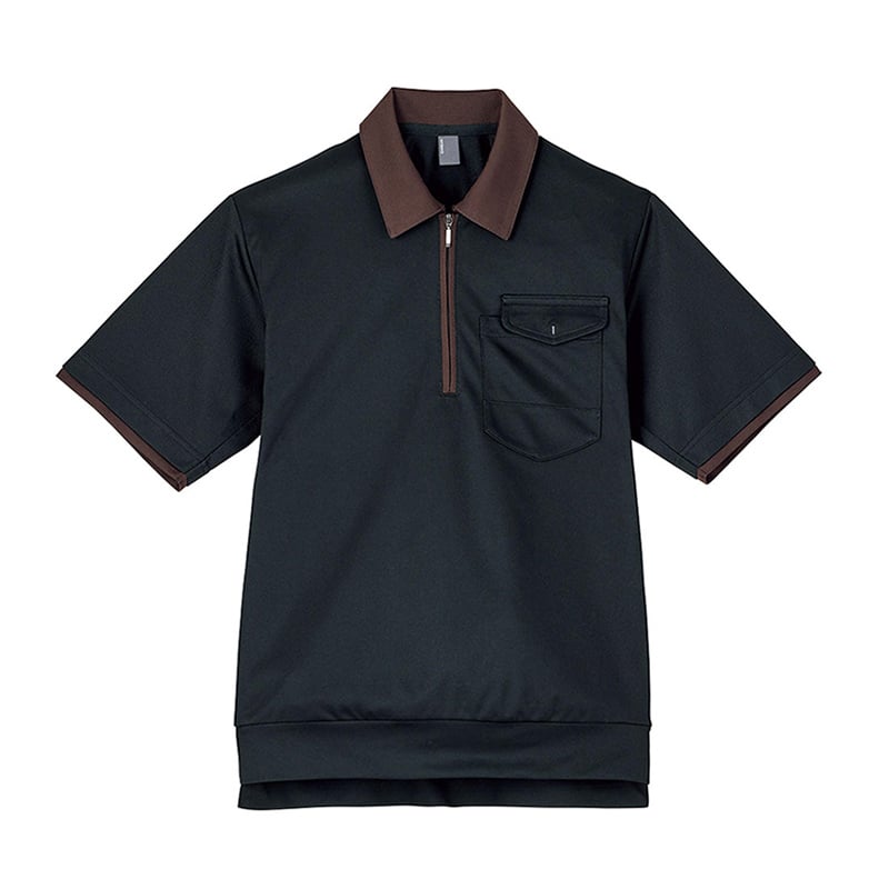 カーシーカシマ 半袖ポロシャツ 男女共用 LL ブラック CSP208 1枚（ご注文単位1枚）【直送品】