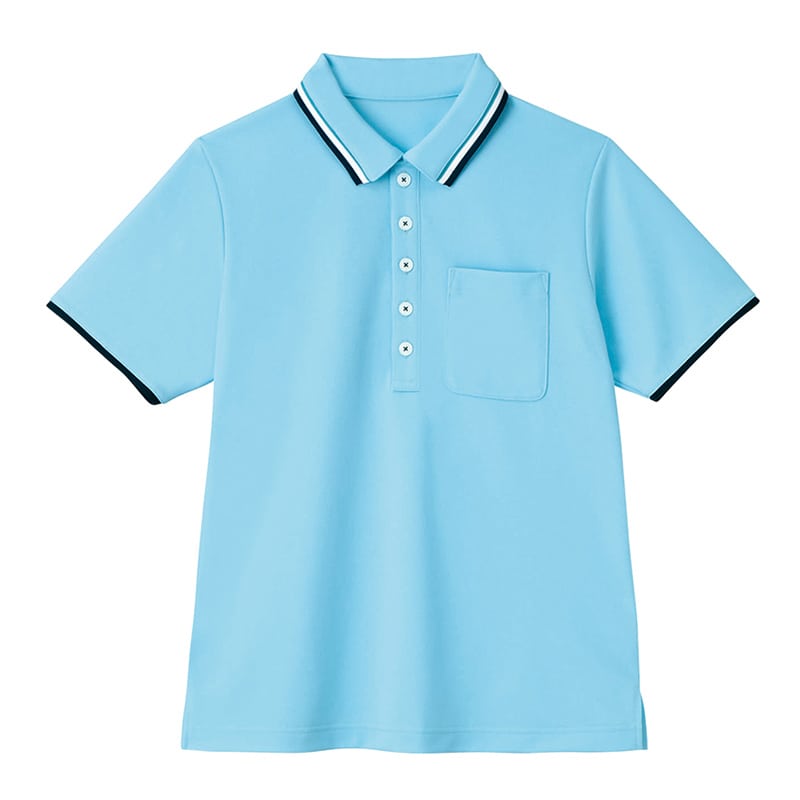 カーシーカシマ 半袖ポロシャツ 男女共用 4L 空 HM2439 1枚（ご注文単位1枚）【直送品】
