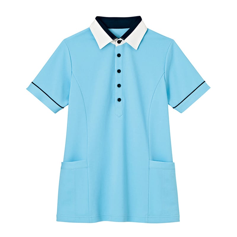 カーシーカシマ 半袖プルオーバー 男女共用 L 空 HM2449-6 1個（ご注文単位1個）【直送品】