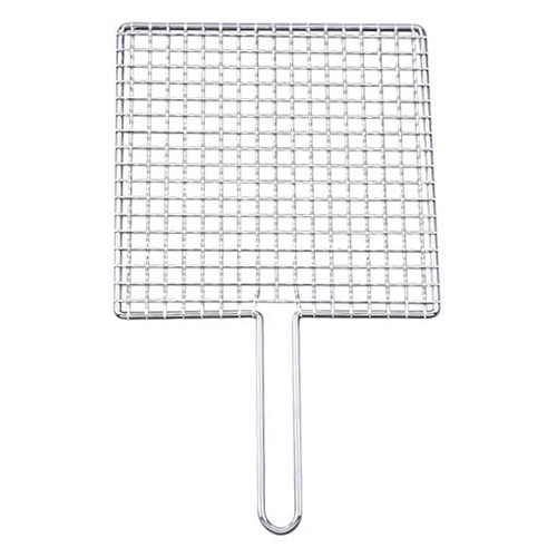 EBM シングルハンドル 焼アミ クロームメッキ 30cm 1個(ご注文単位1個)【直送品】