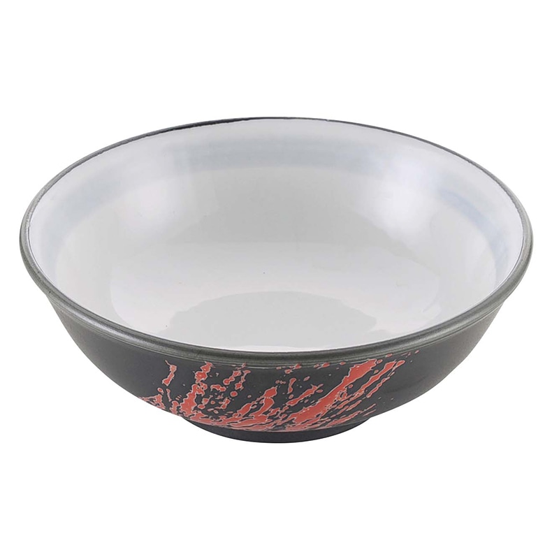 磁器 中華食器 黒釉筆流し 玉渕丼 6.5寸 1個(ご注文単位1個)【直送品】