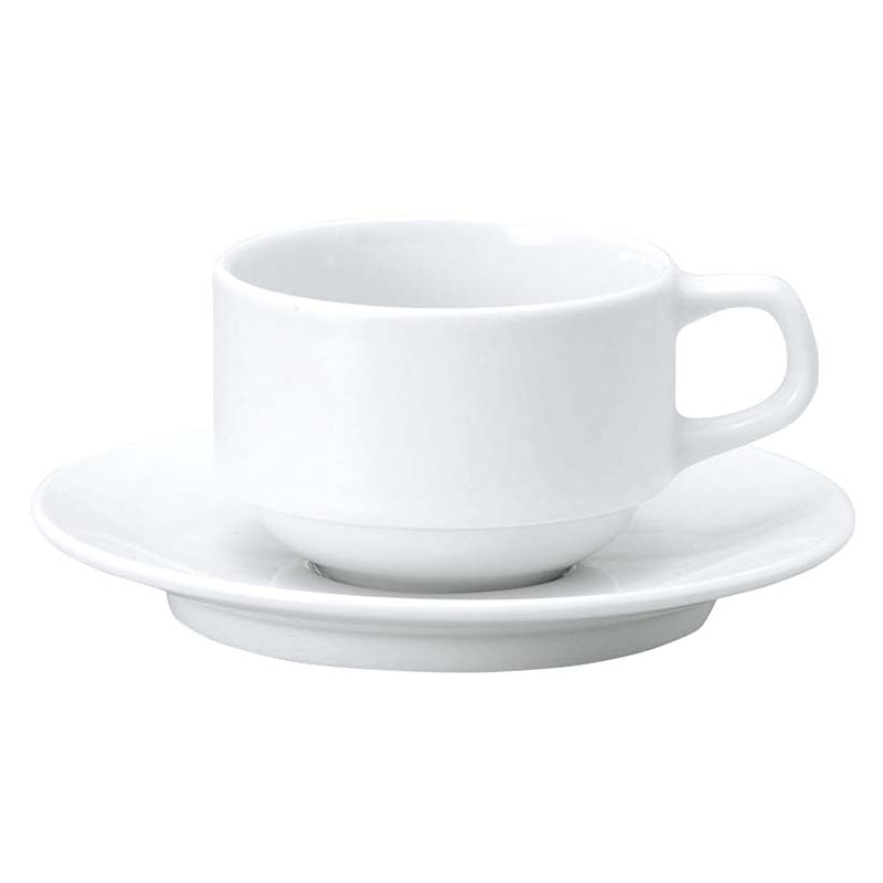 おぎそチャイナ　スタックコーヒー　4628 ホワイト  ※カップ単品のみ 1個（ご注文単位1個）【直送品】