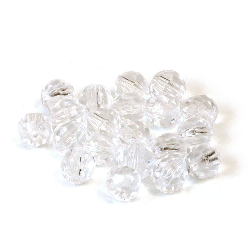日本紐釦貿易 (Nippon Chuko) クラフトビーズ プラスチックビーズ 30個入 10mm クリスタル A1-51 （ご注文単位1束）【直送品】