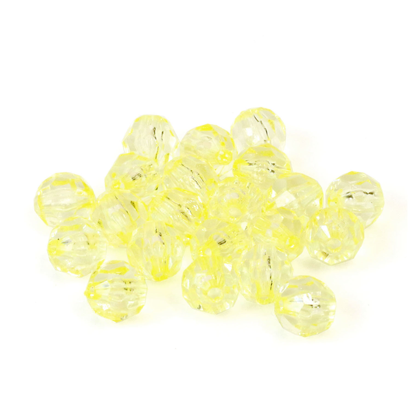 日本紐釦貿易 (Nippon Chuko) クラフトビーズ プラスチックビーズ 30個入 10mm イエロー A1-52 （ご注文単位1束）【直送品】