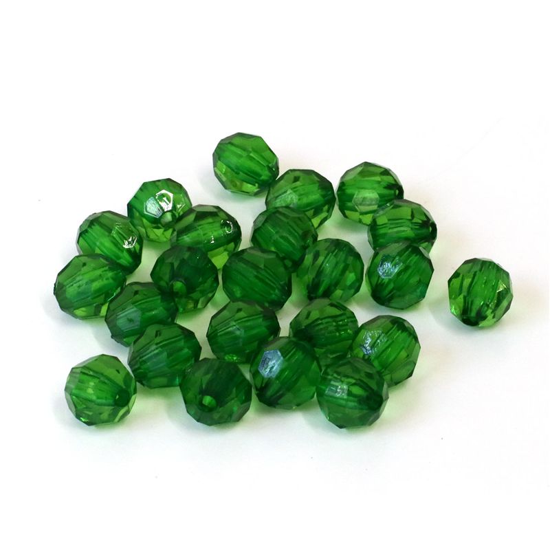 日本紐釦貿易 (Nippon Chuko) クラフトビーズ プラスチックビーズ 30個入 10mm グリーン A1-62 （ご注文単位1束）【直送品】