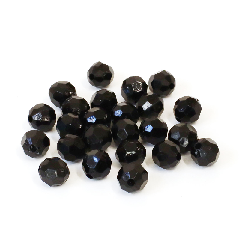 日本紐釦貿易 (Nippon Chuko) クラフトビーズ プラスチックビーズ 30個入 10mm ブラック A1-65 （ご注文単位1束）【直送品】
