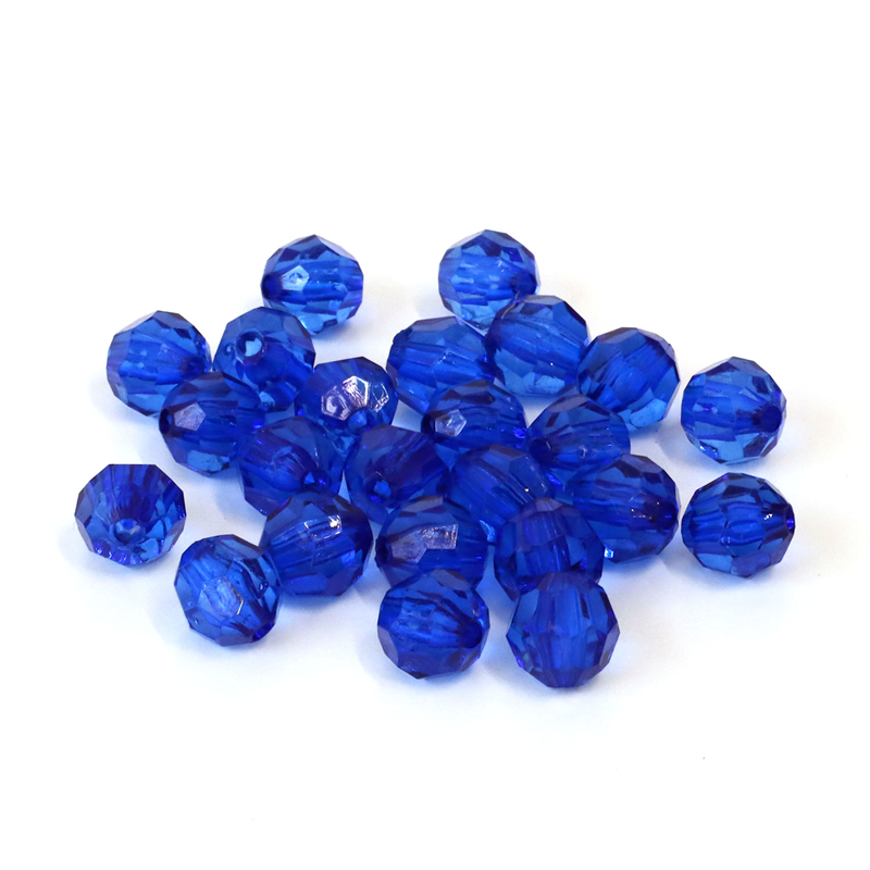 日本紐釦貿易 (Nippon Chuko) クラフトビーズ プラスチックビーズ 50個入 8mm ブルー A1-90 （ご注文単位1束）【直送品】