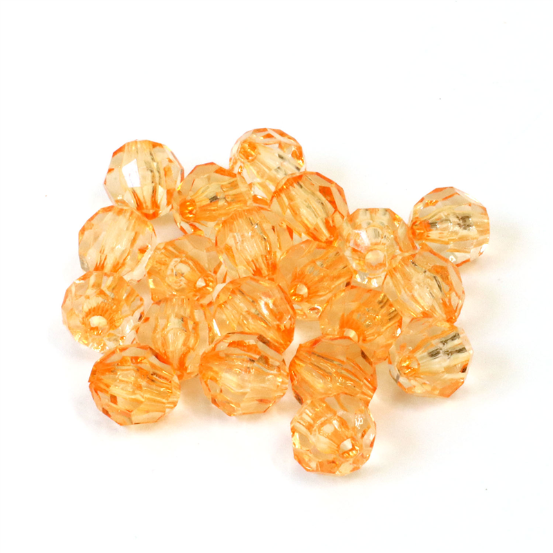 日本紐釦貿易 (Nippon Chuko) クラフトビーズ プラスチックビーズ 徳用500個入 10mm オレンジ A1-53-500 （ご注文単位1束）【直送品】