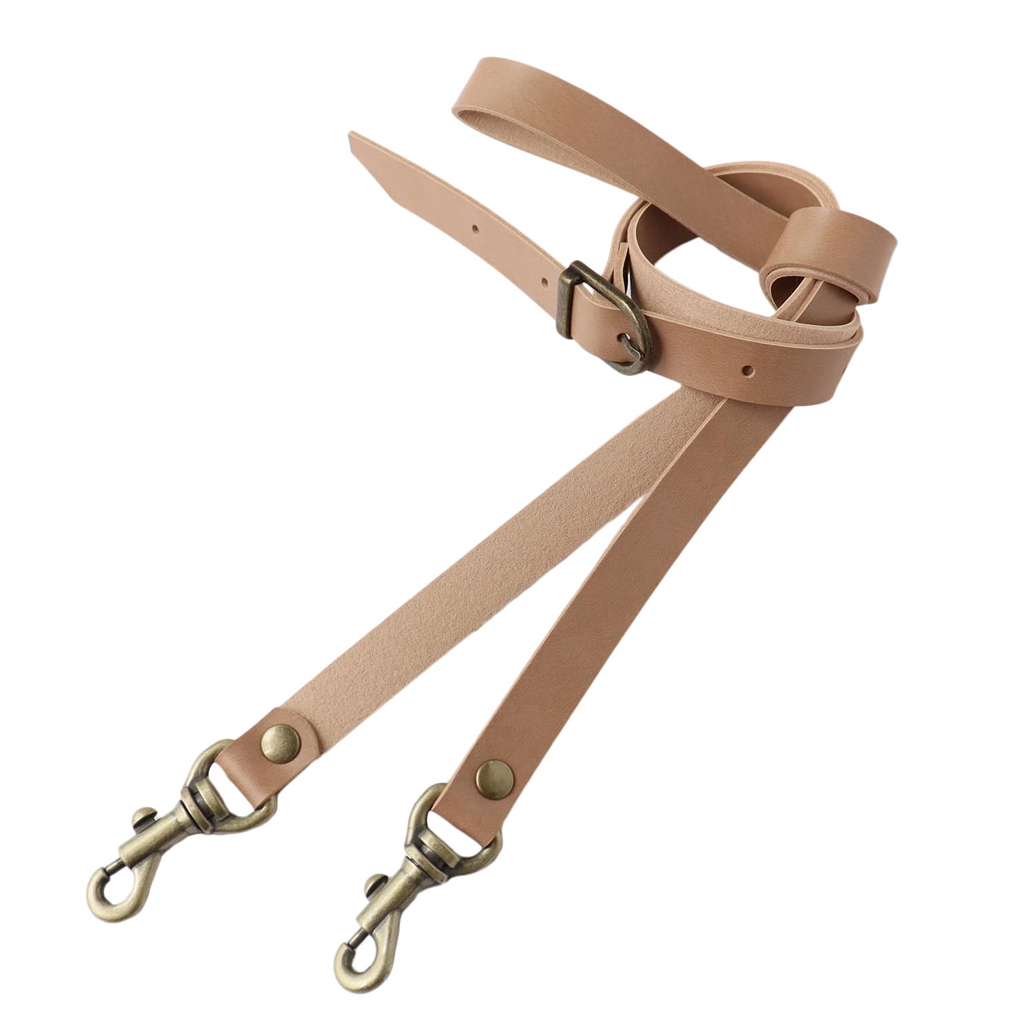 日本紐釦貿易 ショルダーストラップ 幅1cmレザー製 120cm 巾1.5cm ベージュ S1215-E (ご注文単位1本)【直送品】