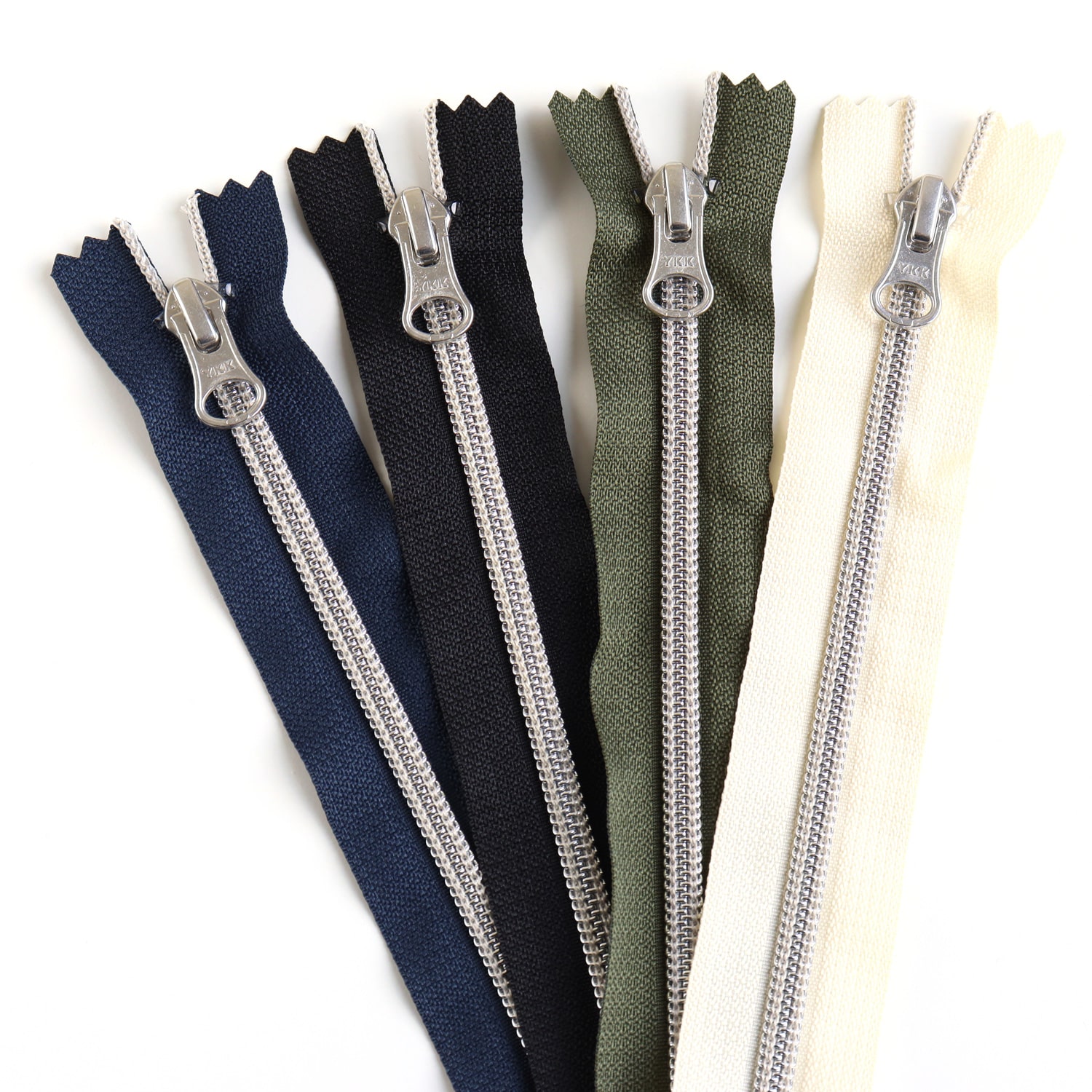日本紐釦貿易 Y.K.K メタリオンファスナー 30cm 4色mix S 5CM30S-4MIX (ご注文単位1個)【直送品】