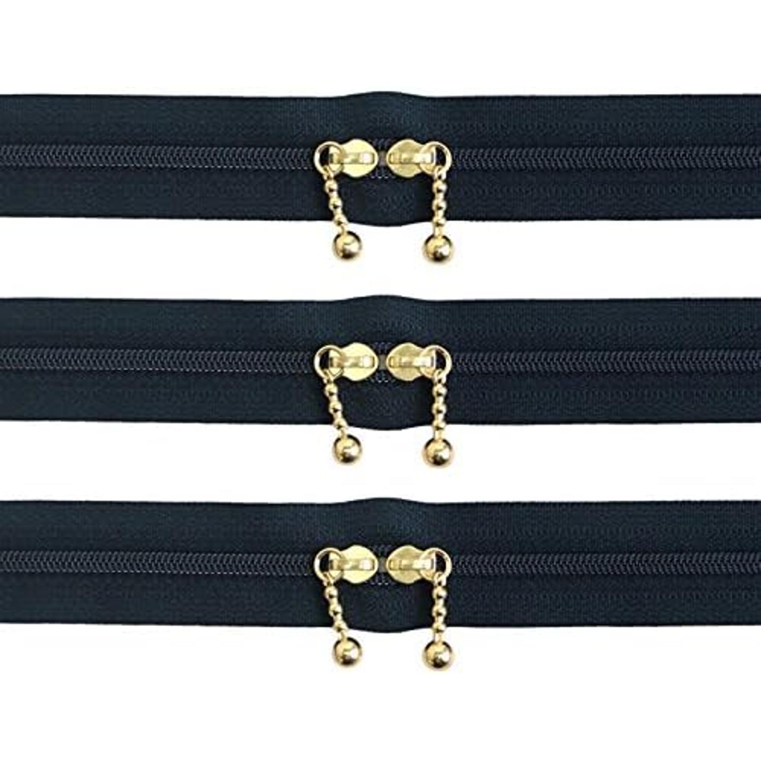 日本紐釦貿易 Y.K.K 両開きファスナー 40cm 5本入 紺 3CFW40-560 （ご注文単位1束）【直送品】