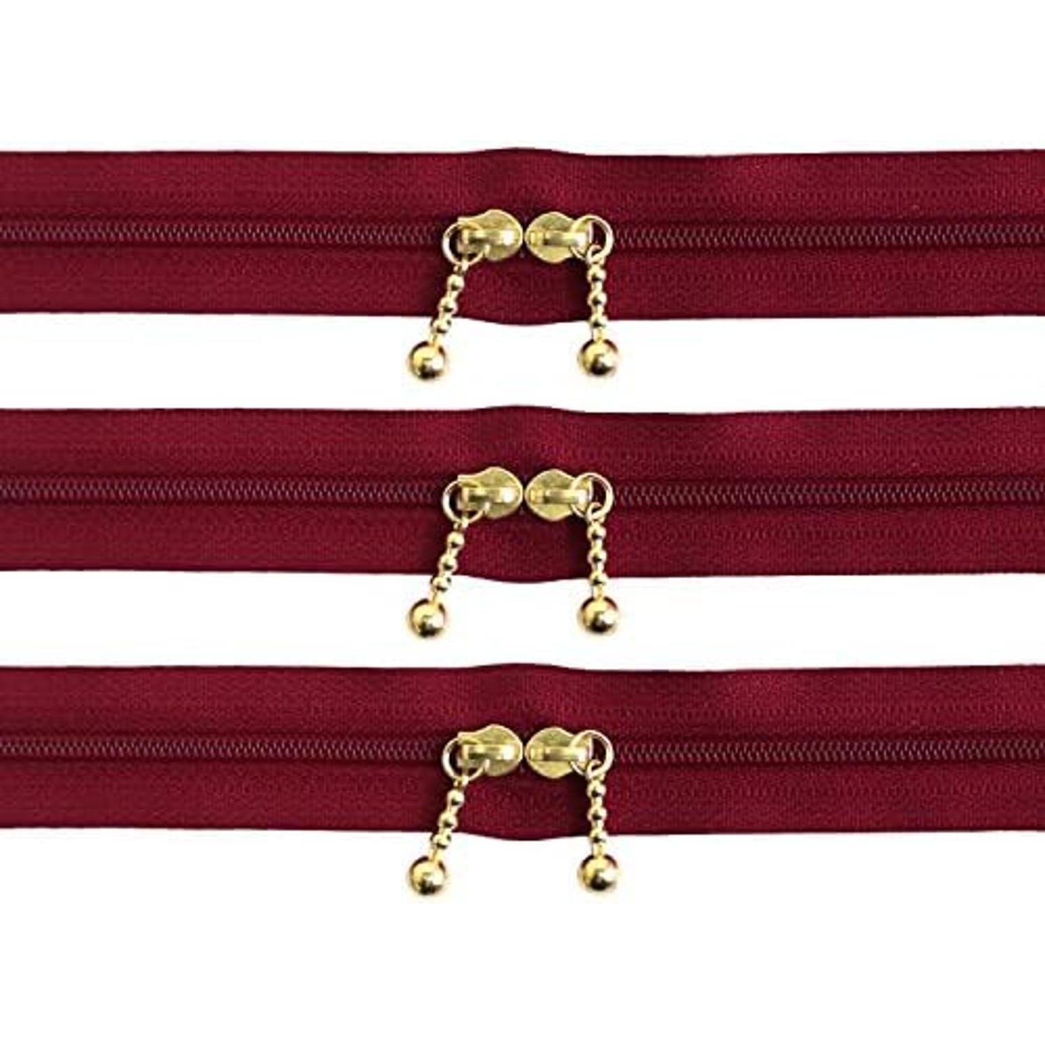 日本紐釦貿易 Y.K.K 両開きファスナー 40cm 5本入 エンジ 3CFBK40-520 （ご注文単位1束）【直送品】