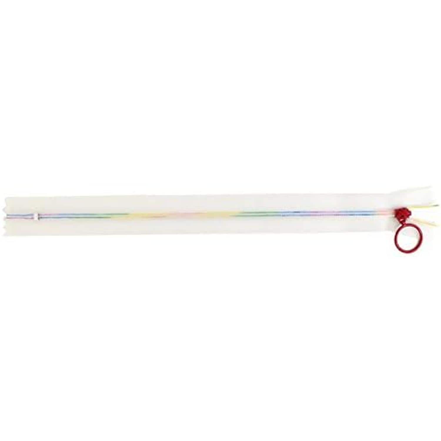 日本紐釦貿易 Y.K.K スケルトンファスナー25cm 5本入り 25cm レインボーレッド SKF25-519 （ご注文単位1束）【直送品】