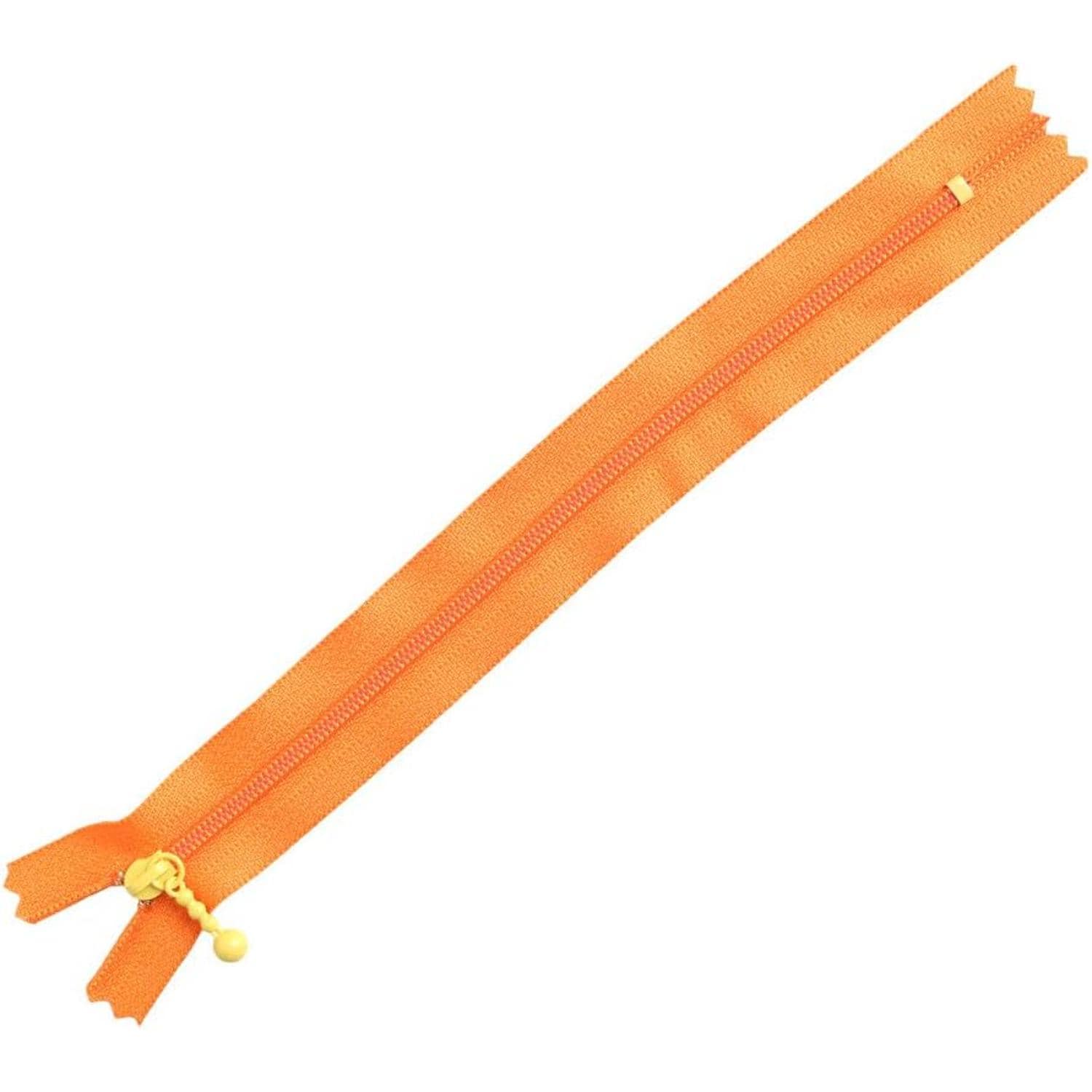 日本紐釦貿易 Y.K.K ポーチ用カラフルファスナー 5本入り 20cm オレンジ×イエロー 3CF20-CO9 （ご注文単位1束）【直送品】