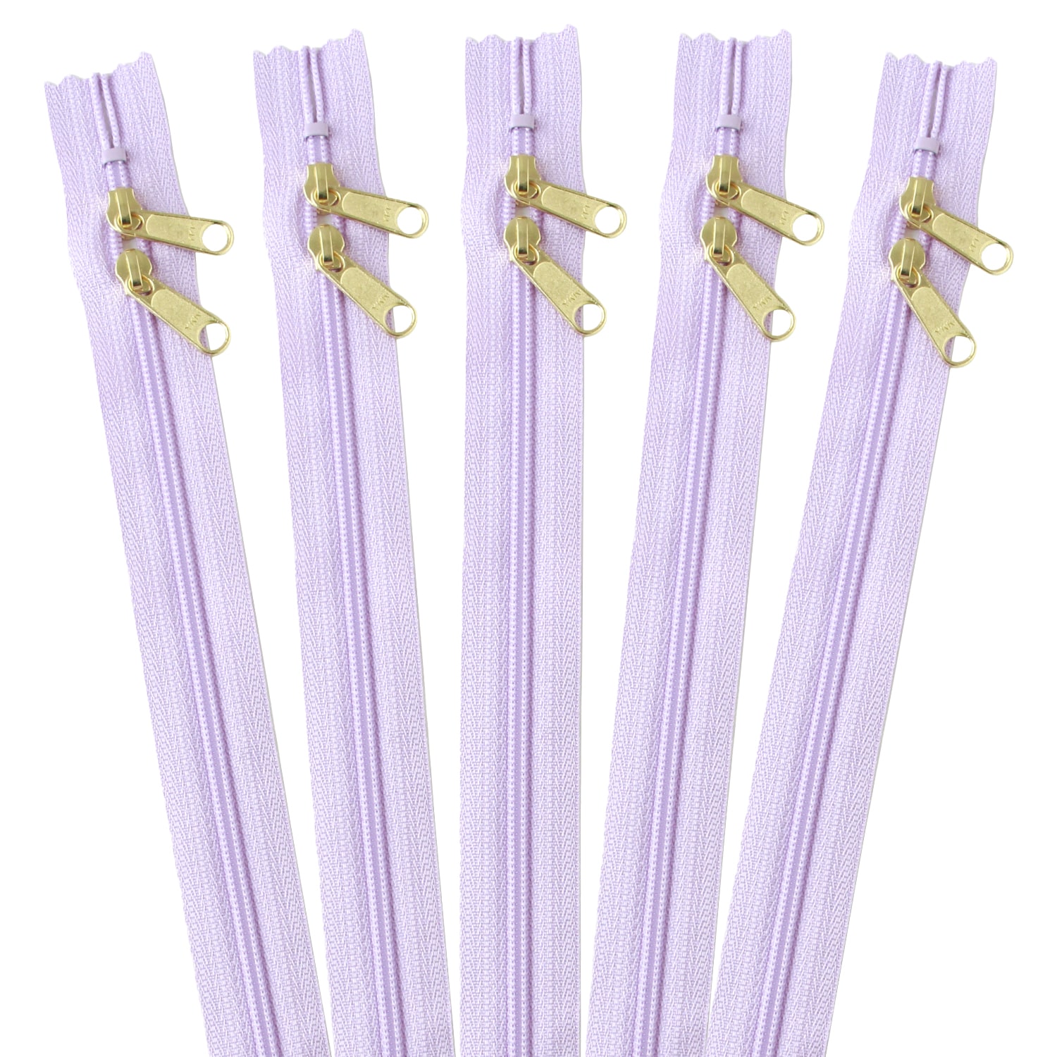 日本紐釦貿易 両開きファスナー30cm 5本入 紫 3CFGW30-552 （ご注文単位1束）【直送品】