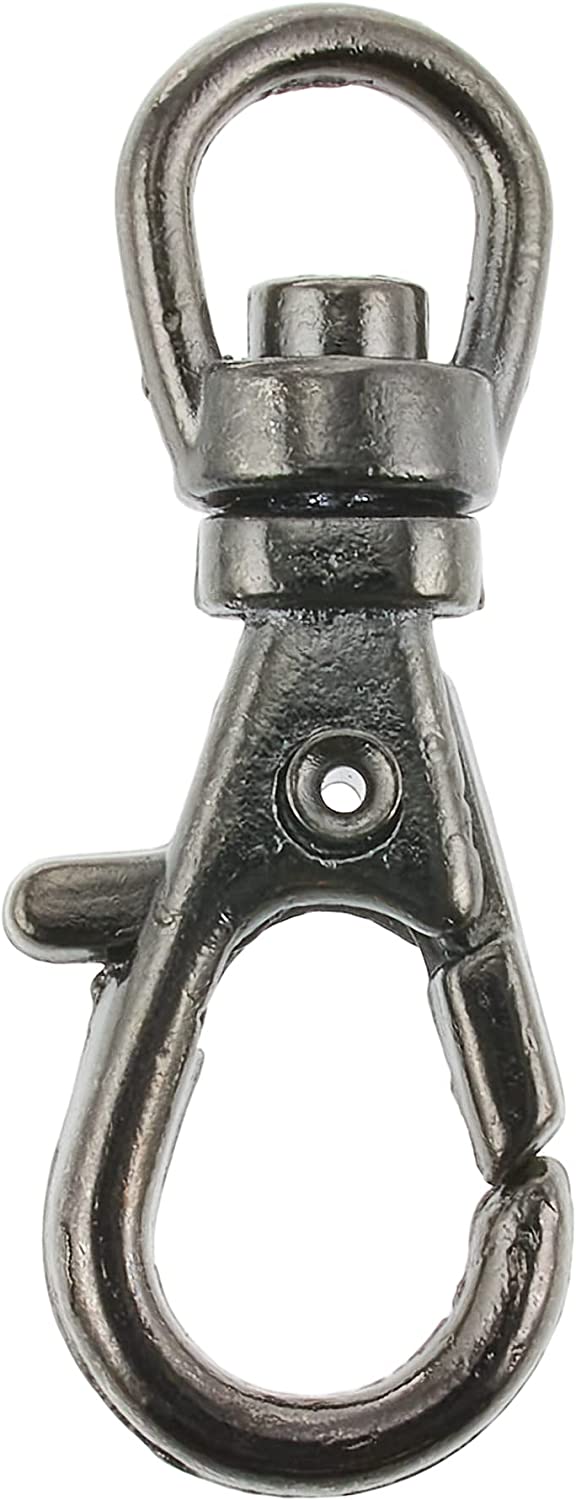 日本紐釦貿易 バッグ用ナスカン 内径0.6x3.2cm ブラックニッケル 10個入 S27-24 (ご注文単位1束)【直送品】