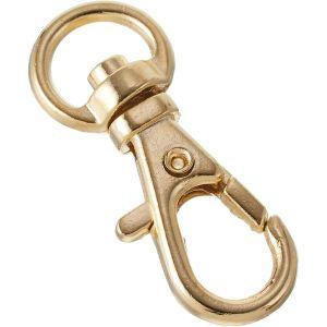 日本紐釦貿易 バッグ用ナスカン 内径0.9x3.3cm ゴールド 10個入 S27-26 (ご注文単位1束)【直送品】