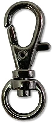 日本紐釦貿易 バッグ用ナスカン 内径0.9x3.3cm ブラックニッケル 10個入 S27-28 (ご注文単位1束)【直送品】