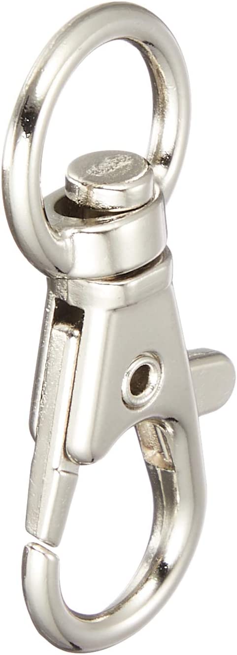 日本紐釦貿易 バッグ用ナスカン 内径1.1x4.2cm シルバー 10個入 S27-29 (ご注文単位1束)【直送品】