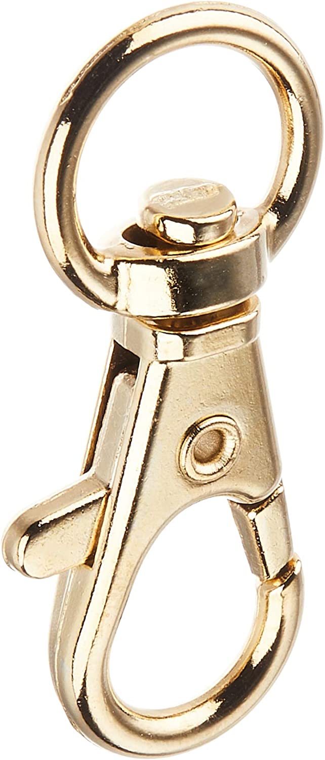日本紐釦貿易 バッグ用ナスカン 内径1.1x4.2cm ゴールド 10個入 S27-30 (ご注文単位1束)【直送品】