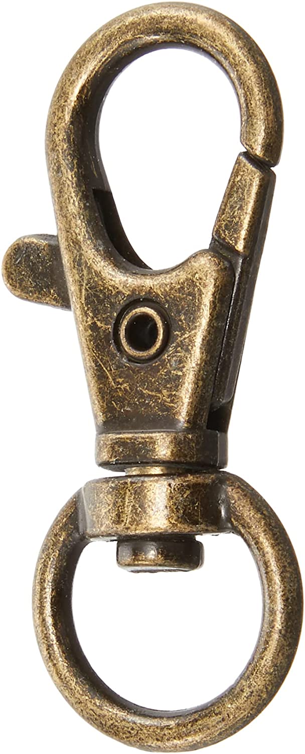 日本紐釦貿易 バッグ用ナスカン 内径1.1x4.2cm アンティークゴールド 10個入 S27-31 (ご注文単位1束)【直送品】