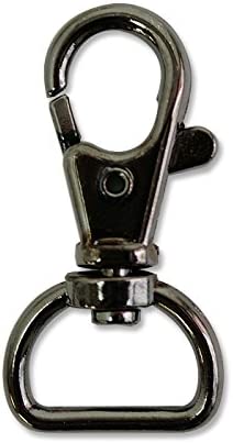 日本紐釦貿易 バッグ用ナスカン 内径1.6x4.2cm ブラックニッケル 10個入 S27-36 (ご注文単位1束)【直送品】