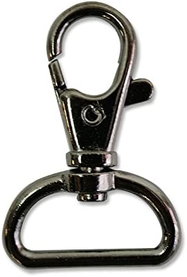 日本紐釦貿易 バッグ用ナスカン 内径2.2x4.2cm ブラックニッケル 10個入 S27-40 (ご注文単位1束)【直送品】