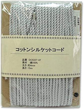日本紐釦貿易 コットンシルケットコード 4mmx15m DC5337-47 (ご注文単位1巻)【直送品】