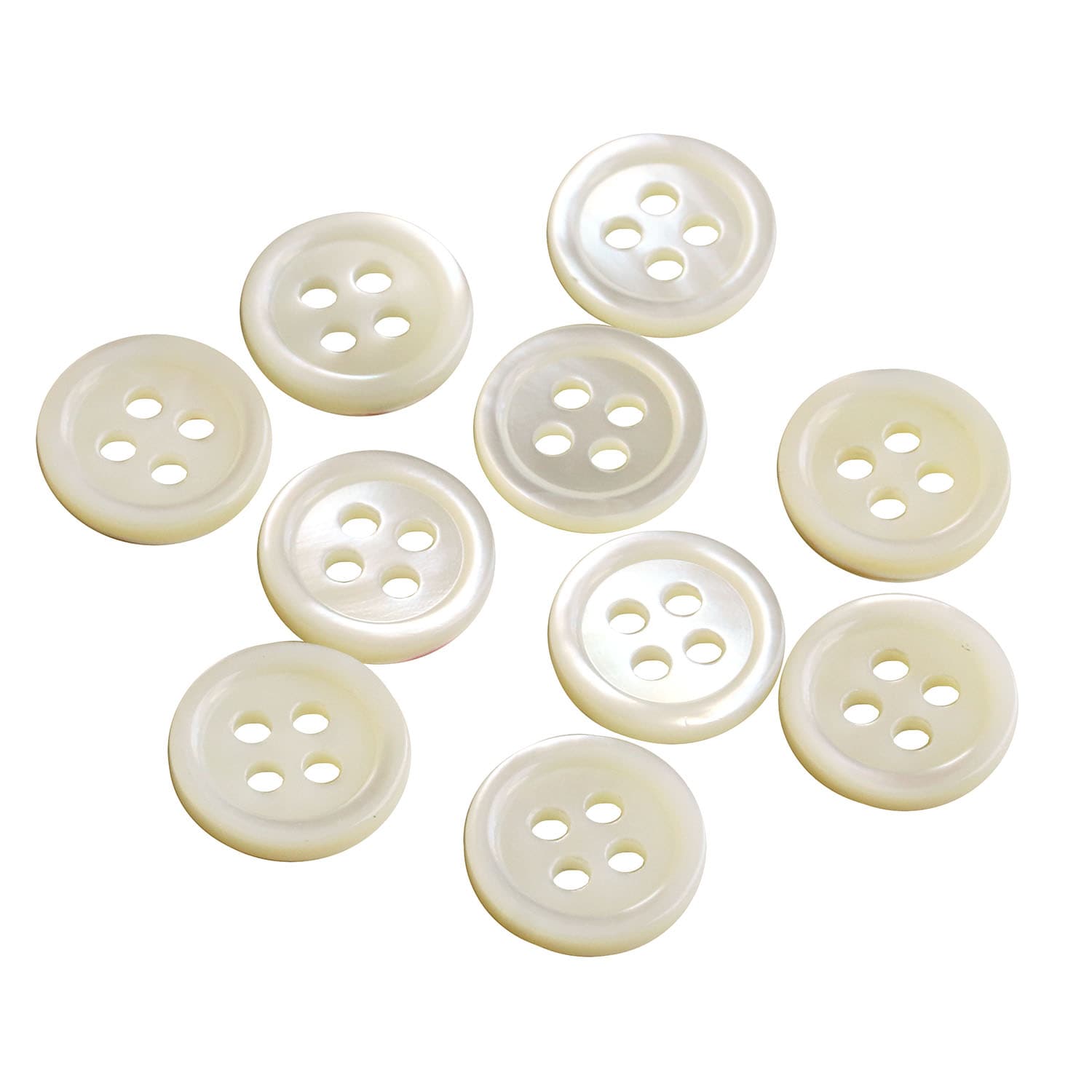日本紐釦貿易 シャツボタン 10個入 φ13mm アイボリー LW1017-13TR （ご注文単位1束）【直送品】