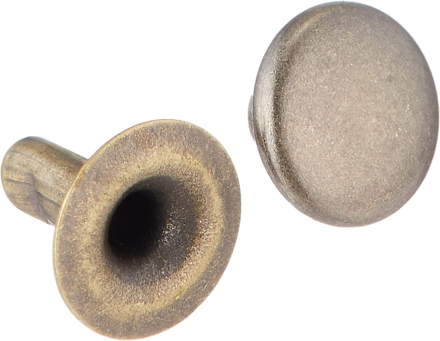 日本紐釦貿易 片面カシメ 中サイズ 7×7mm 50個 ゴールド F3-31 (ご注文単位1束)【直送品】