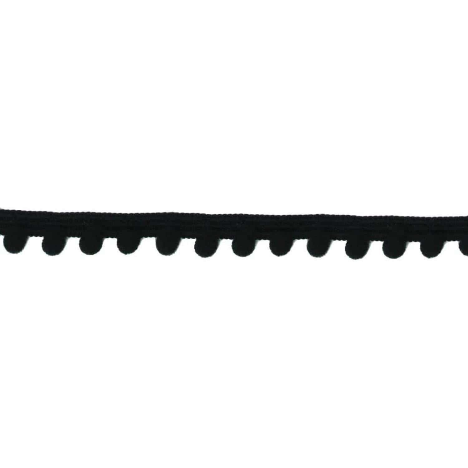 日本紐釦貿易 プチボンボンブレード 黒 12mm×5m巻 114-90-8 （ご注文単位1巻）【直送品】