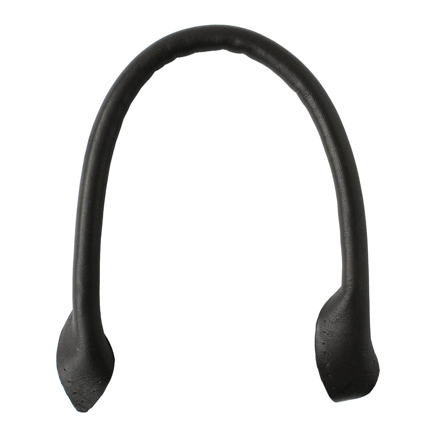 日本紐釦貿易 最高級ヌメ革ハンドル 約38cm 黒 KT98G-B (ご注文単位1組)【直送品】