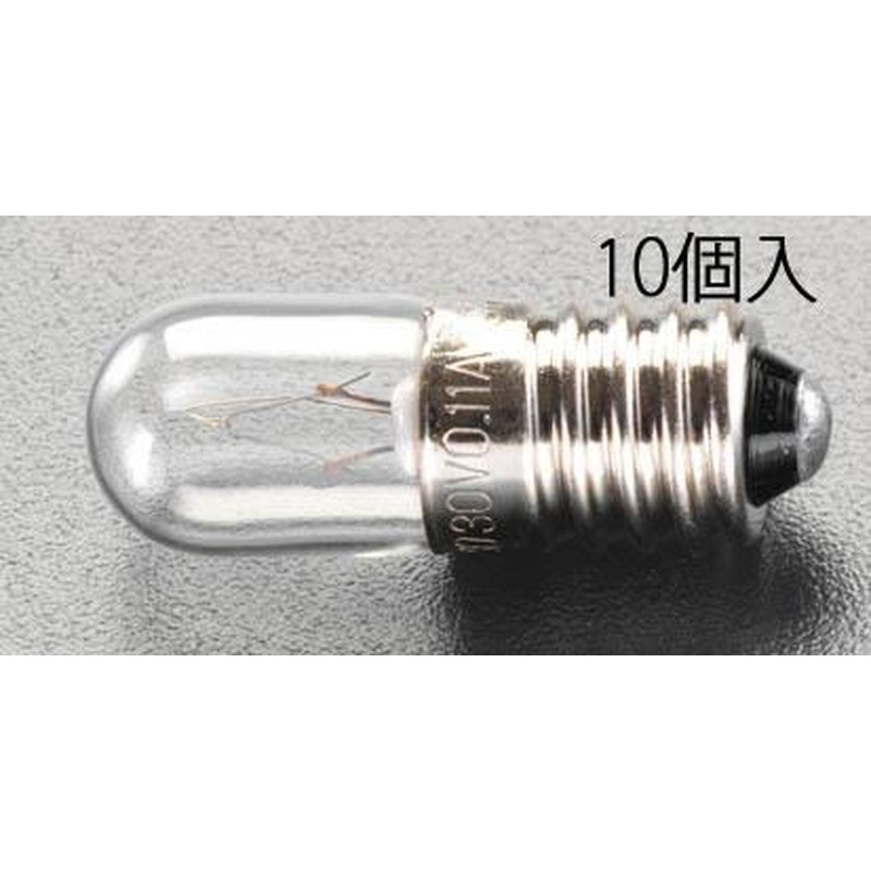 エスコ EA758ZA-34 30V/0.11A/E10パイロット球(10個) 1個（ご注文単位1個）【直送品】