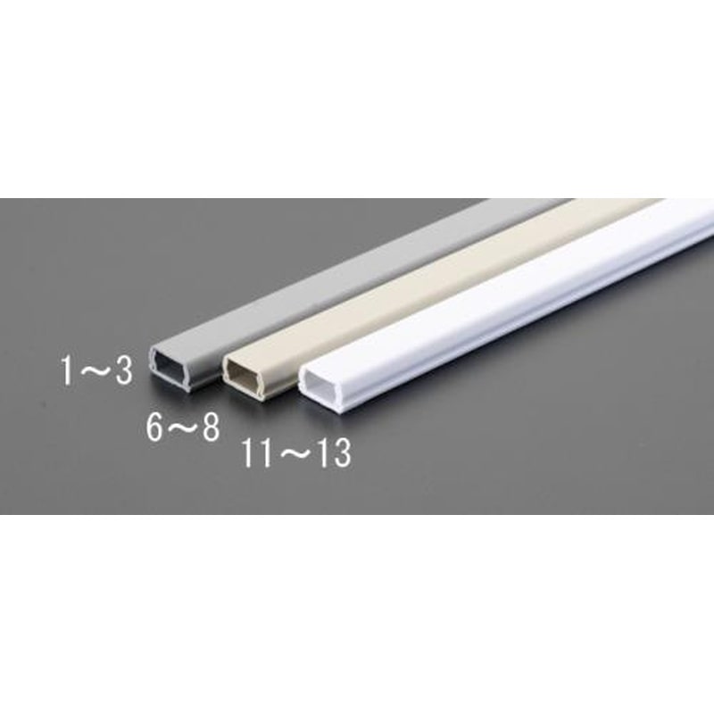 エスコ EA947HM-3 26mmx1.0mモール(プラスチック製/灰/10本) 1個（ご注文単位1個）【直送品】