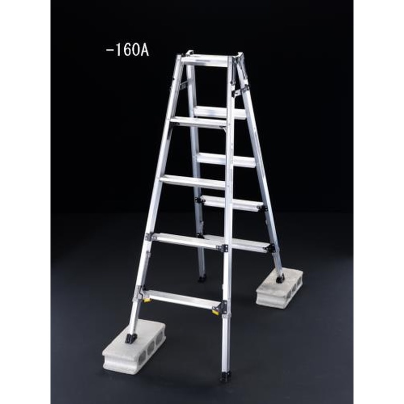 エスコ EA903AD-190A 1.87mはしご兼用脚立(ワイドステップ/伸縮脚) 1個（ご注文単位1個）【直送品】