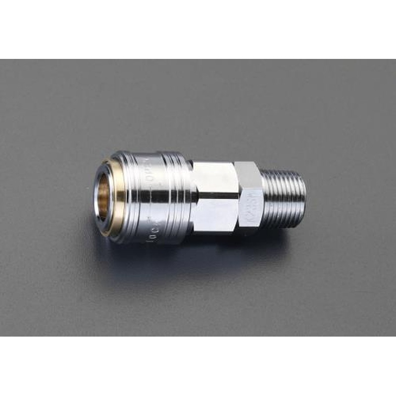 エスコ EA140DP-3R R3/8”雄ねじカップリング(ワンプッシュ/ロック) 1個(ご注文単位1個)【直送品】